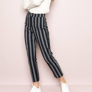 brandy melville straight leg striped pants, one size